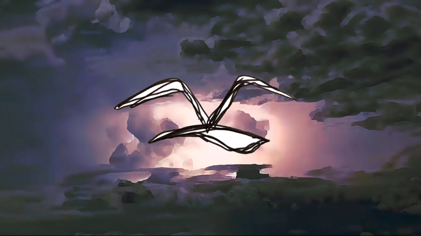 Image extraite d'un clip vidéo en animation dessiné et réalisé par le plasticien Philippe Pitet pour l'auteur-compositeur Jean-Pierre Macia - Morceau de musique "Ah oui !" - 2024